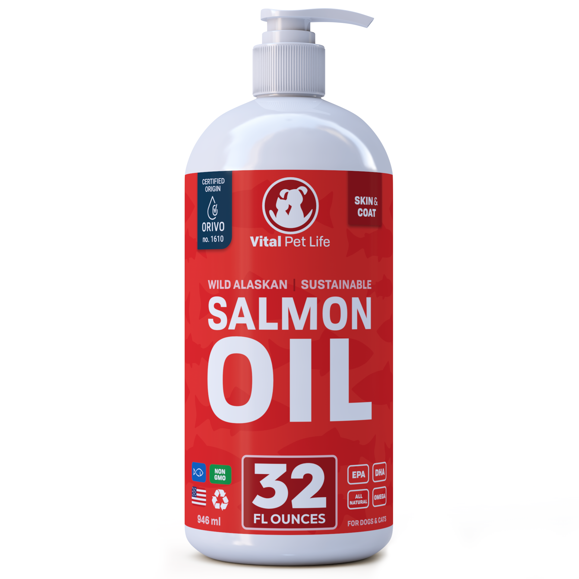 Organic Salmon Oil Supplement for Dogs & Cats – Belly